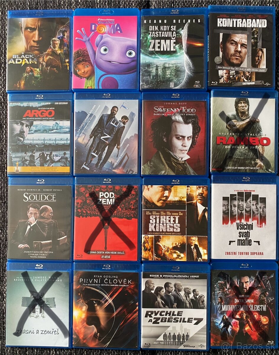 Na predaj bluray filmy