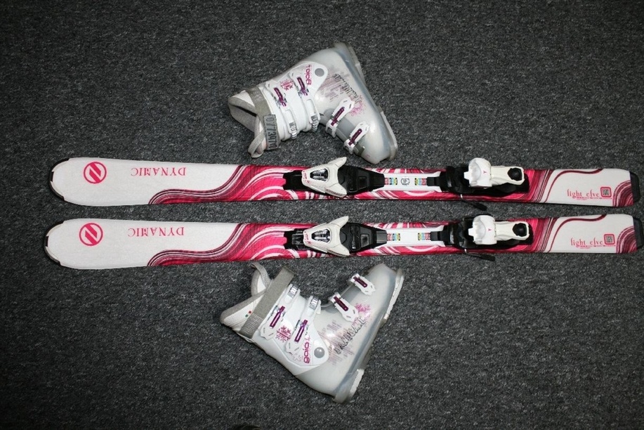 dievcenské lyže Dynamic elve 130 cm , lyžiarky