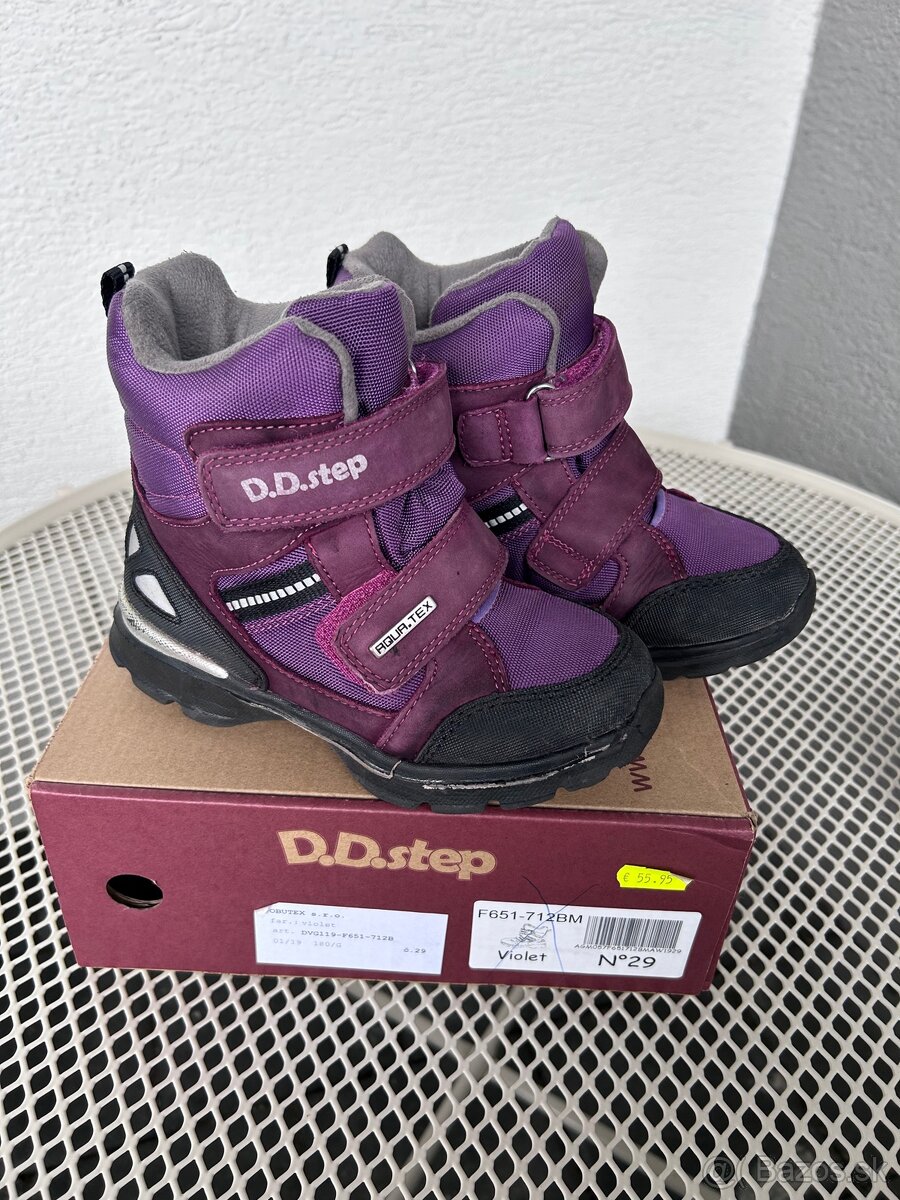 Dievčenské zimné topánky DD Step v. 29