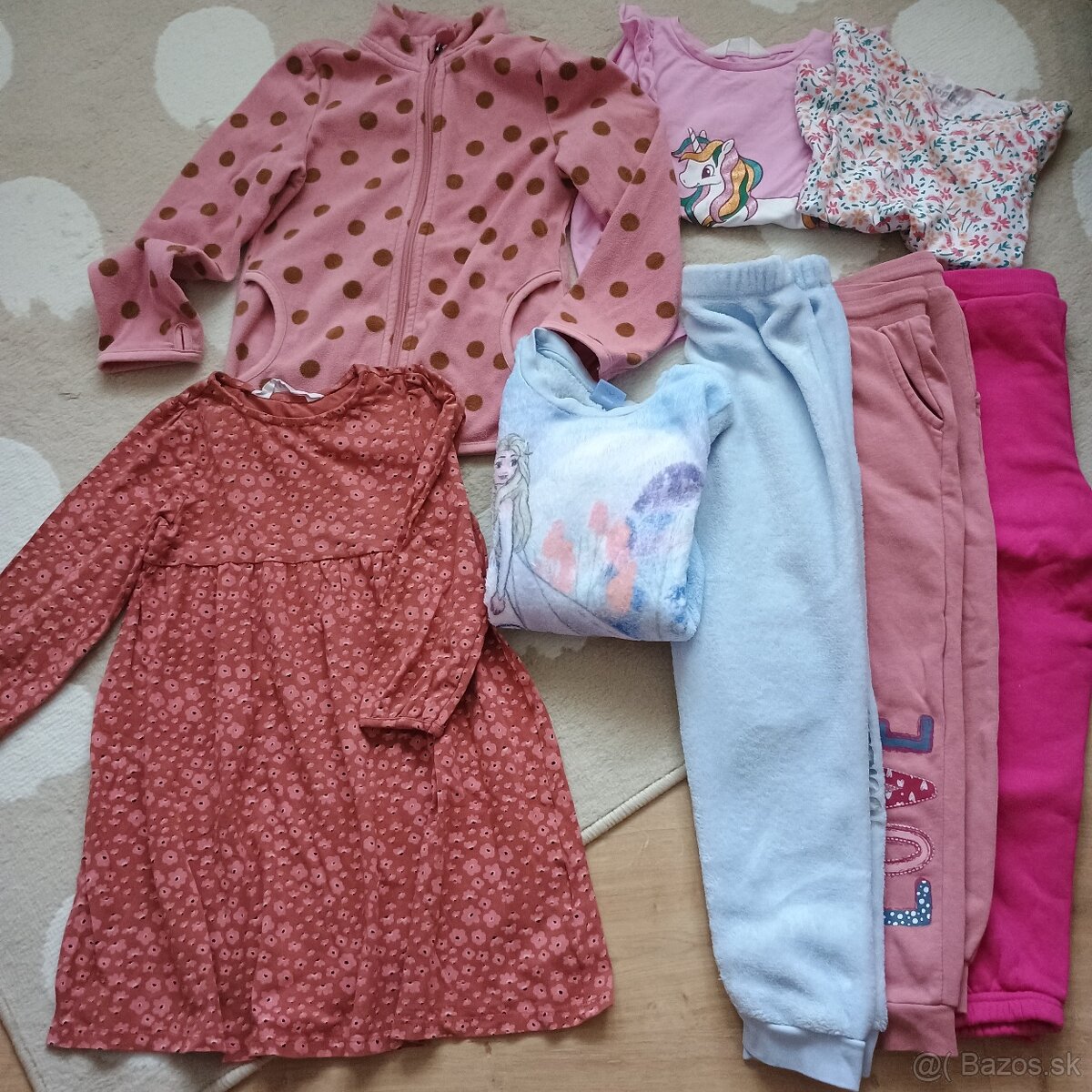 Mikina flísová Tchibo 116, HM šaty, tepláková súprava, teáky