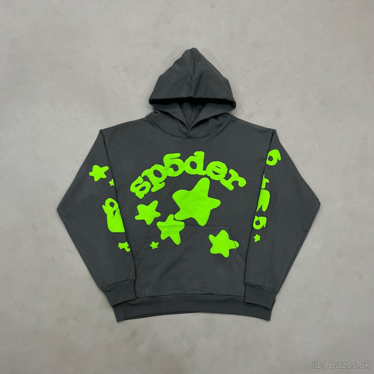 Sp5der Hoodie Neon Grey