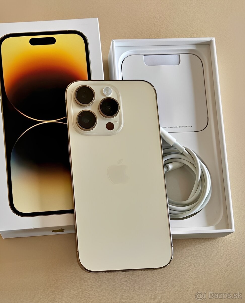 iPhone 14 Pro Zlatá BATERIE 100% TOP