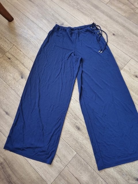 tmavomodré moderné široké nohavice Ralph Lauren L