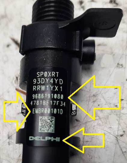 trysky 2.0 HDI 9686191080, EMBR001010D Citroen PEUGEOT FORD