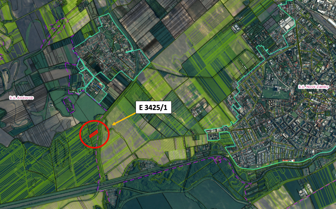 Nové Zámky – 2.700 m2 POĽNOHOSPODÁRSKY POZEMOK v podiele 1/1