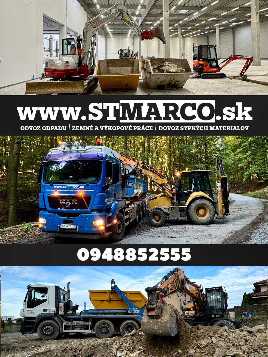 Zemné práce, odvoz odpadu, predaj kameniva
