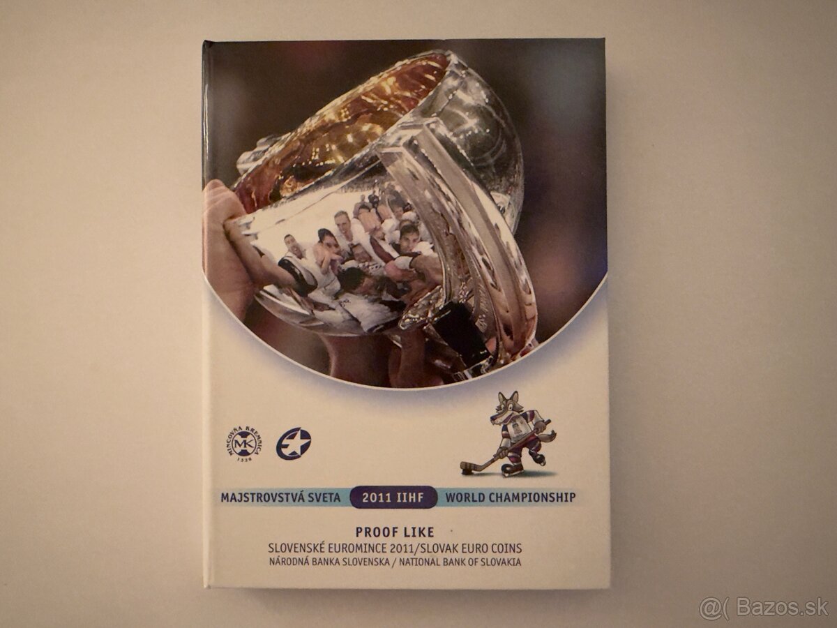 Sada slovenských euromincí 2011 IIHF PROOF