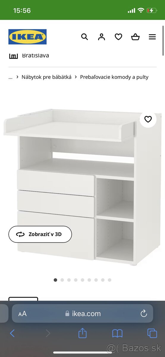 Prebaľovací pult IKEA