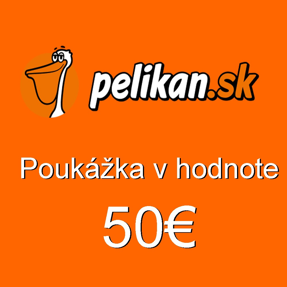 Darčeková poukážka 50€ na pelikan.sk / Poštovné Zadarmo