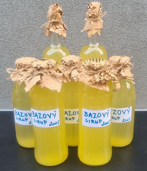 Domáci bazový sirup 2025