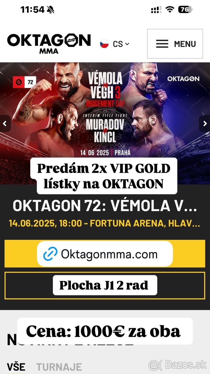 Oktagon Vegh Vemola VIP Gold