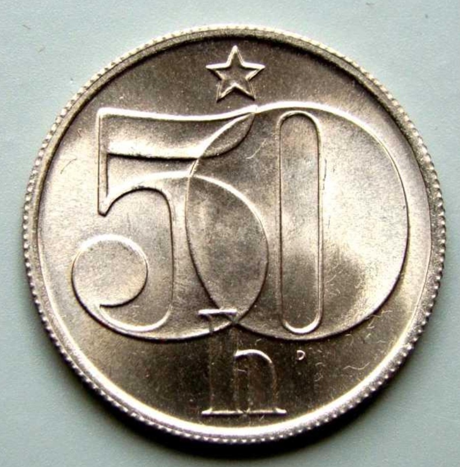 Predám vzácne mince 50 hal. 1980R, 1981R, ČSSR, UNC