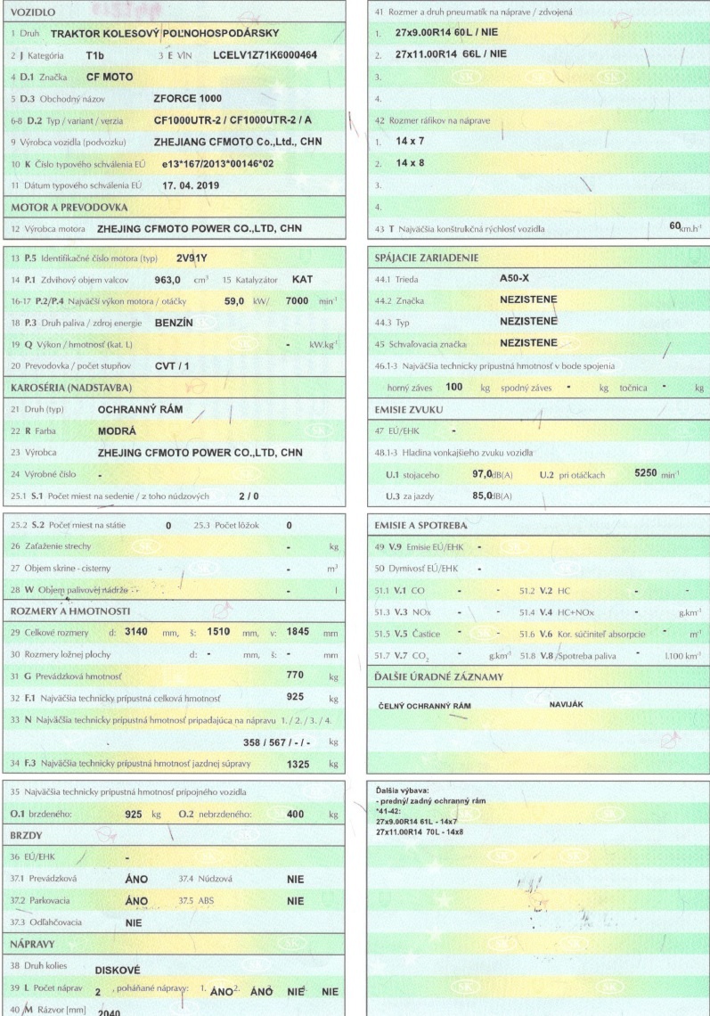 Z FORCE 1000, CF MOTO