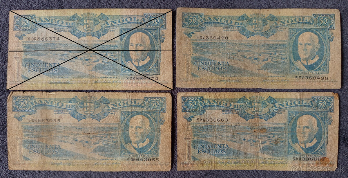 Vzácnejšie bankovky Angola