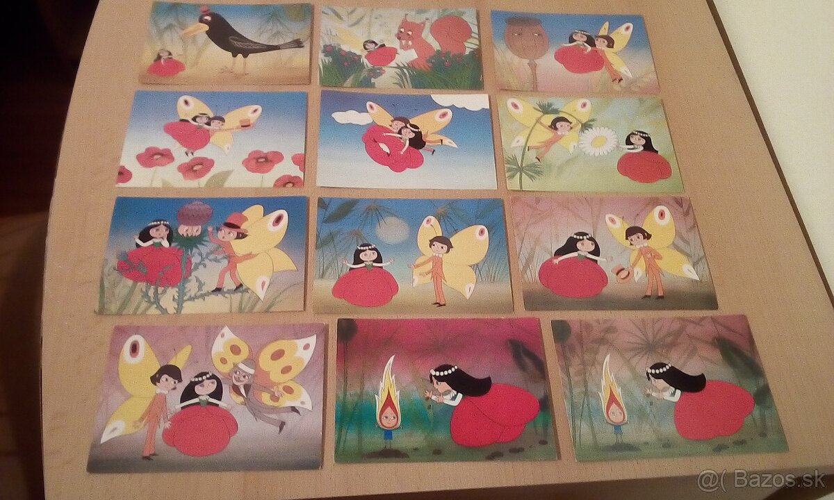 Retro pohľadnice, fotky hercov a spevákov