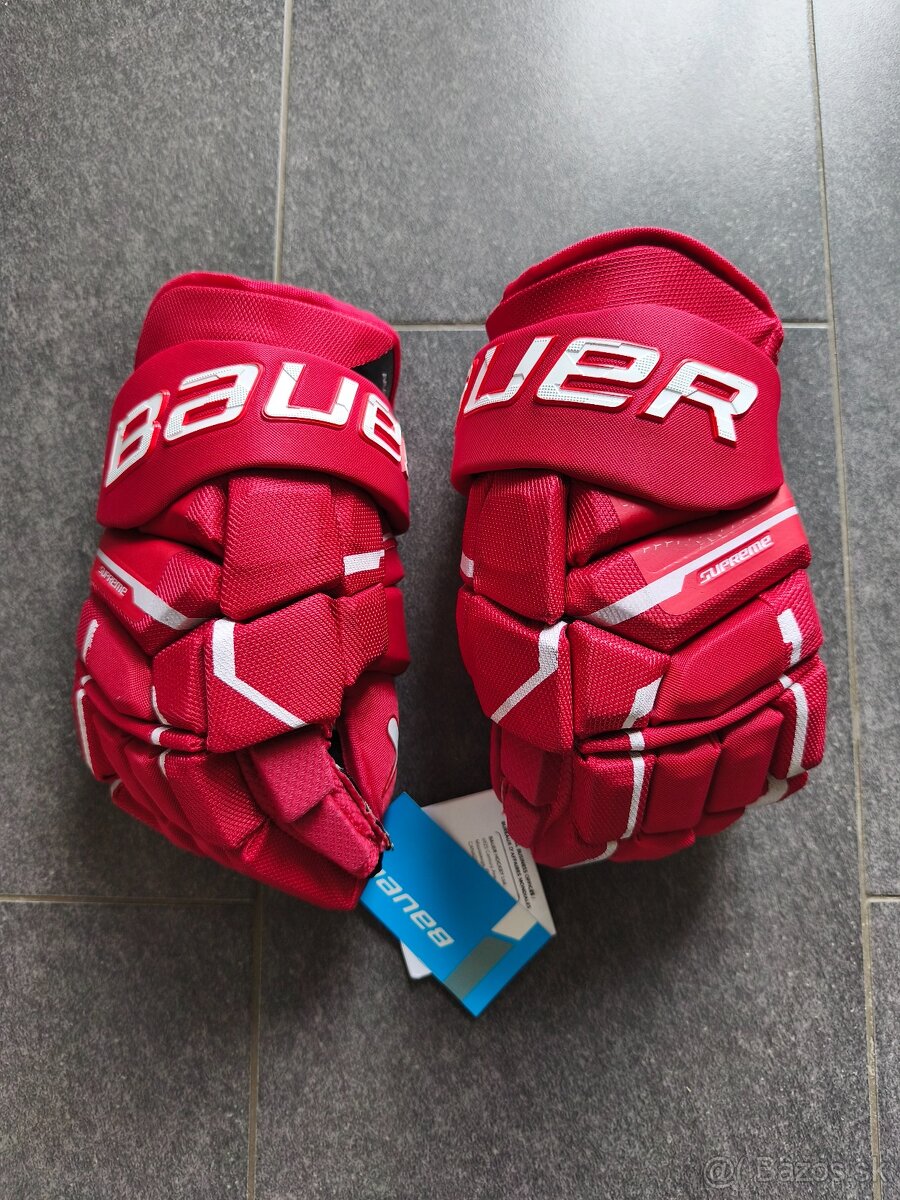 Rukavice BAUER Mach 13" červené