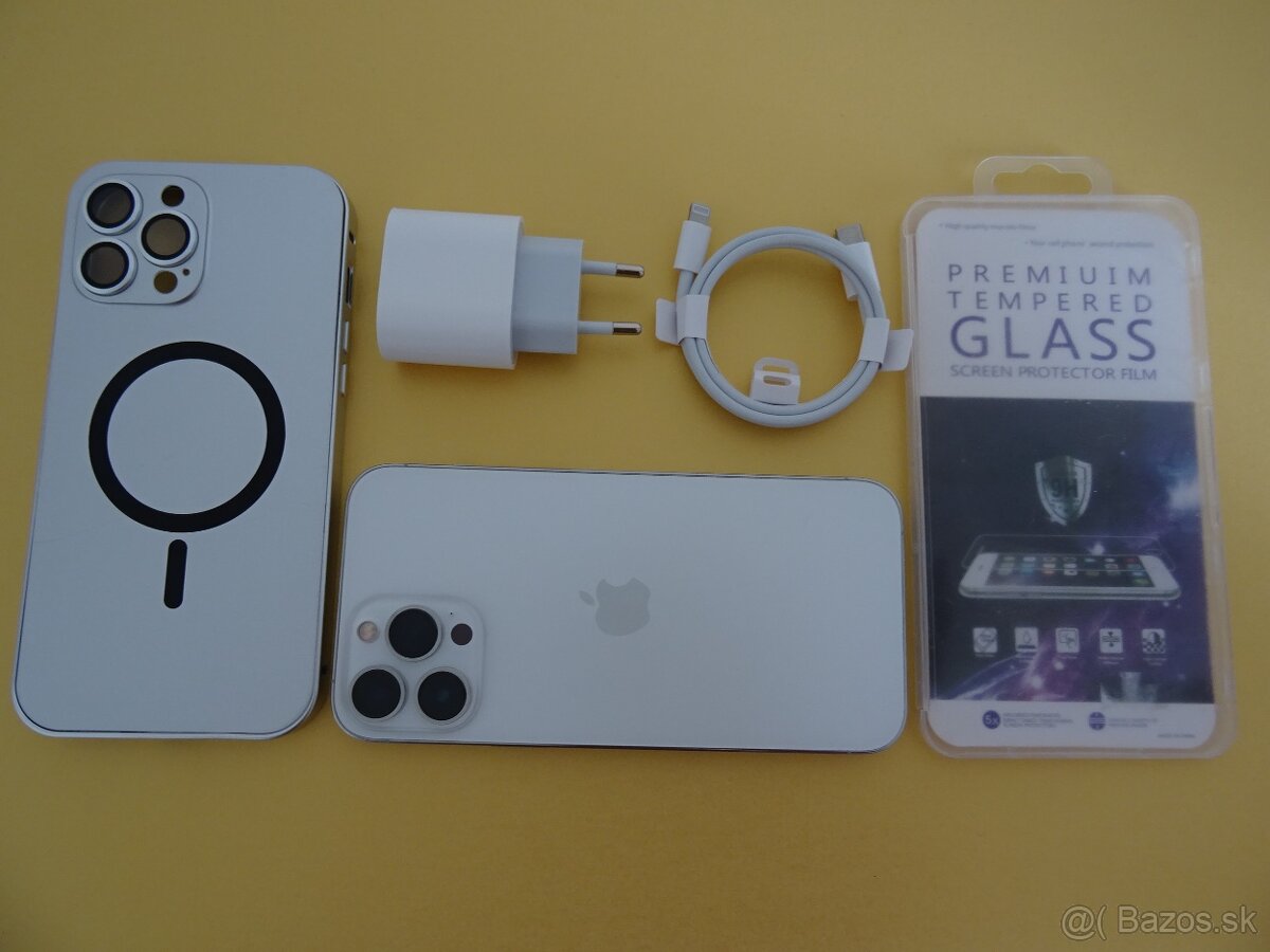 iPhone 13 PRO MAX 256GB SILVER- ZÁRUKA 1 ROK - 100% BATERIA