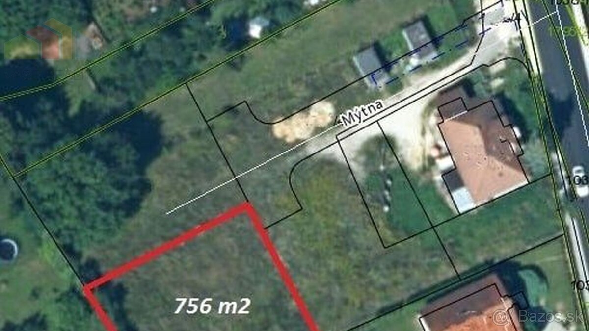 Na predaj stavebný pozemok o výmere 756 m2 v súkromnej št
