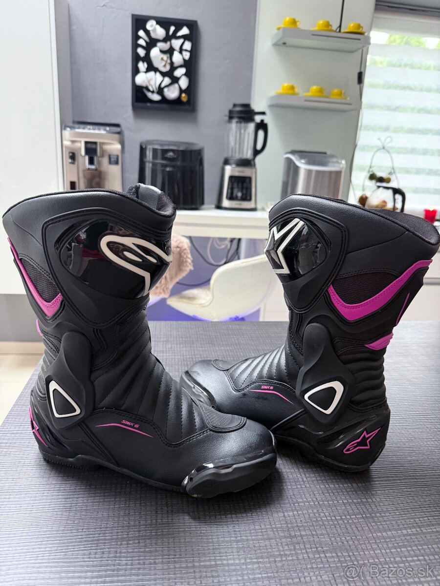 Dámske topánky na motocykl Alpinestars Stella S-MX 6 čierno-