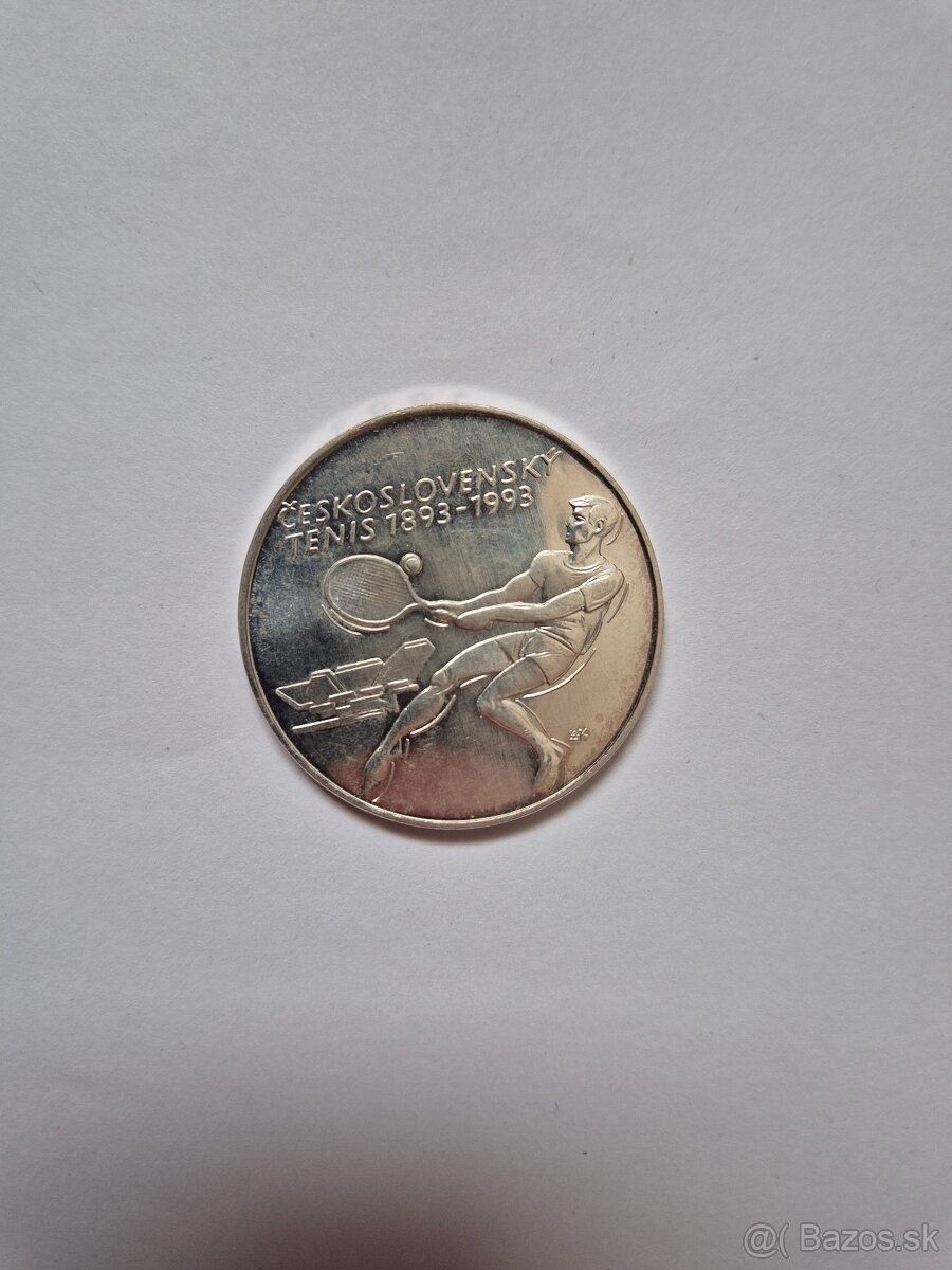 Strieborná minca- československý tenis