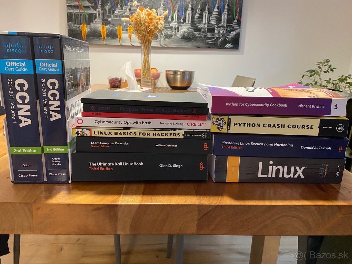 Python, CCNA networking, linux, cybersecurity - ENG knihy