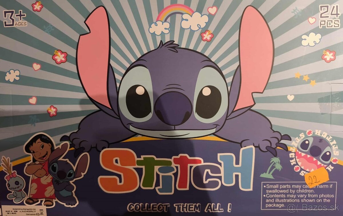 Adventný kalendár - postavičky Minecraft, Spiderman, Stitch