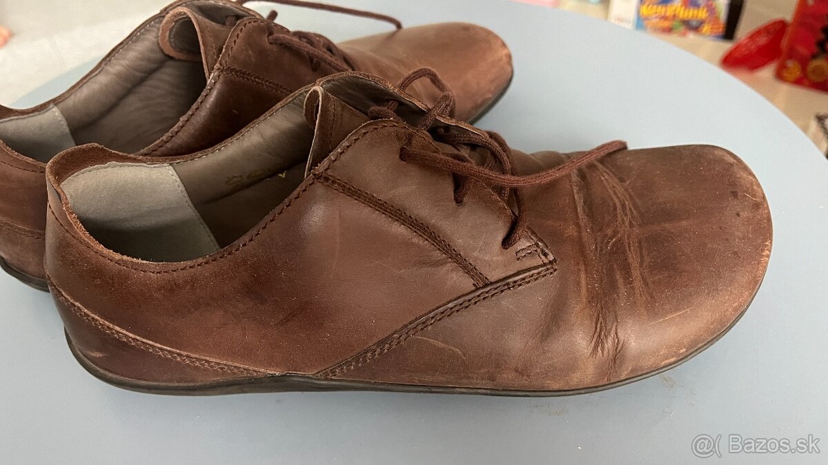 pánske dámske široké barefoot poltopánky joenimble - hnedá