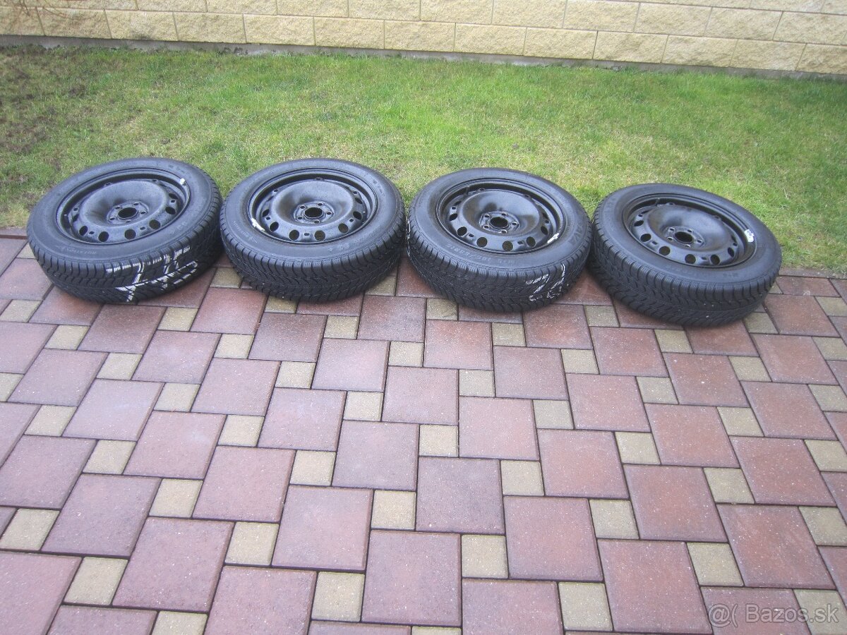 15" pl. disky Fabia 2,3, so zim. pneu 185/60R15 Sava eskimo