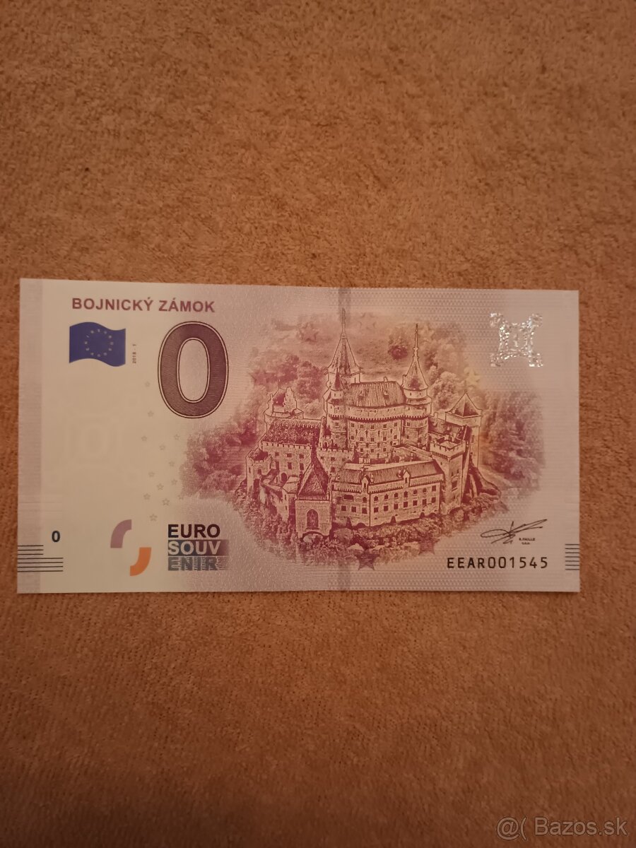 0 euro bankovky 2018 - 2023