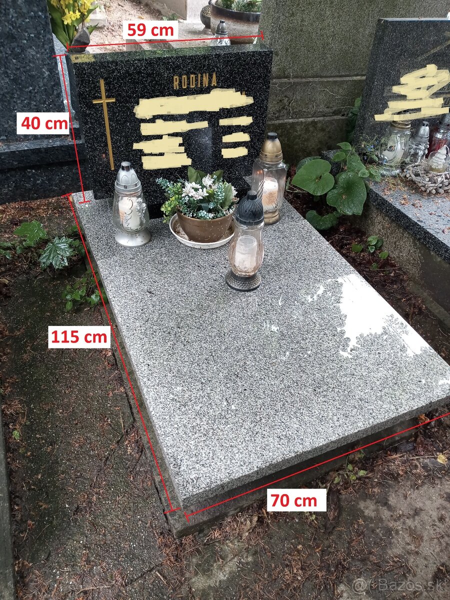 Hrobové miesto - urnový hrob Bratislava Martinský cintorín