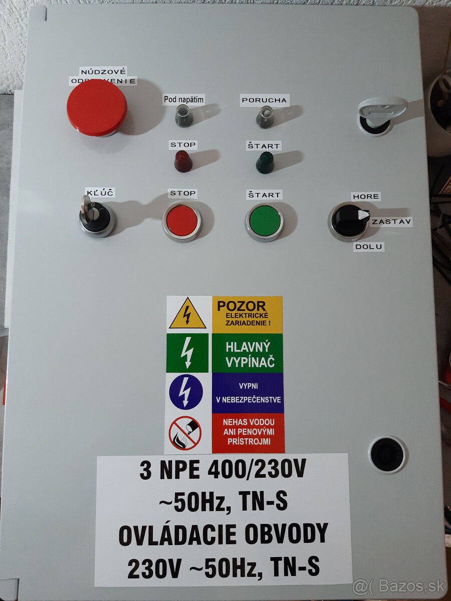 Rozvádzač pre nákladný výťah