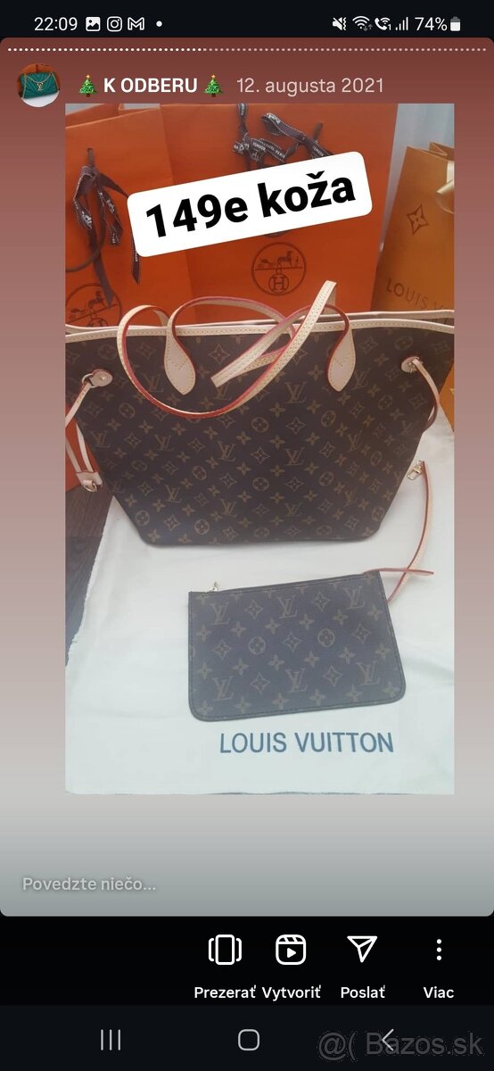 Nová kabelka Louis Vuitton Neverfull monogram
