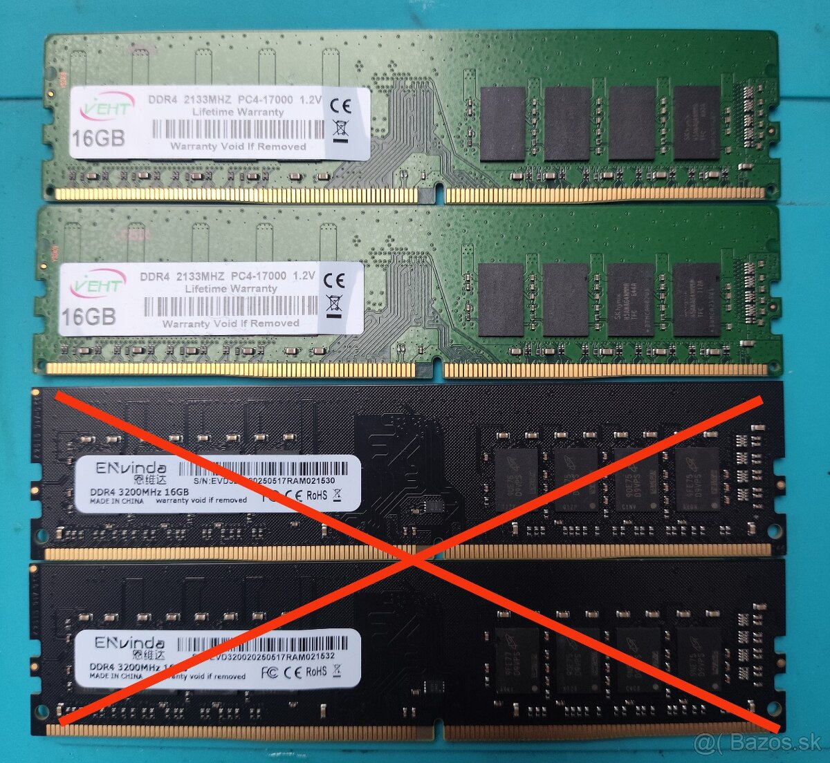 Predám DDR4 16GB DIMM / Non-ECC do PC
