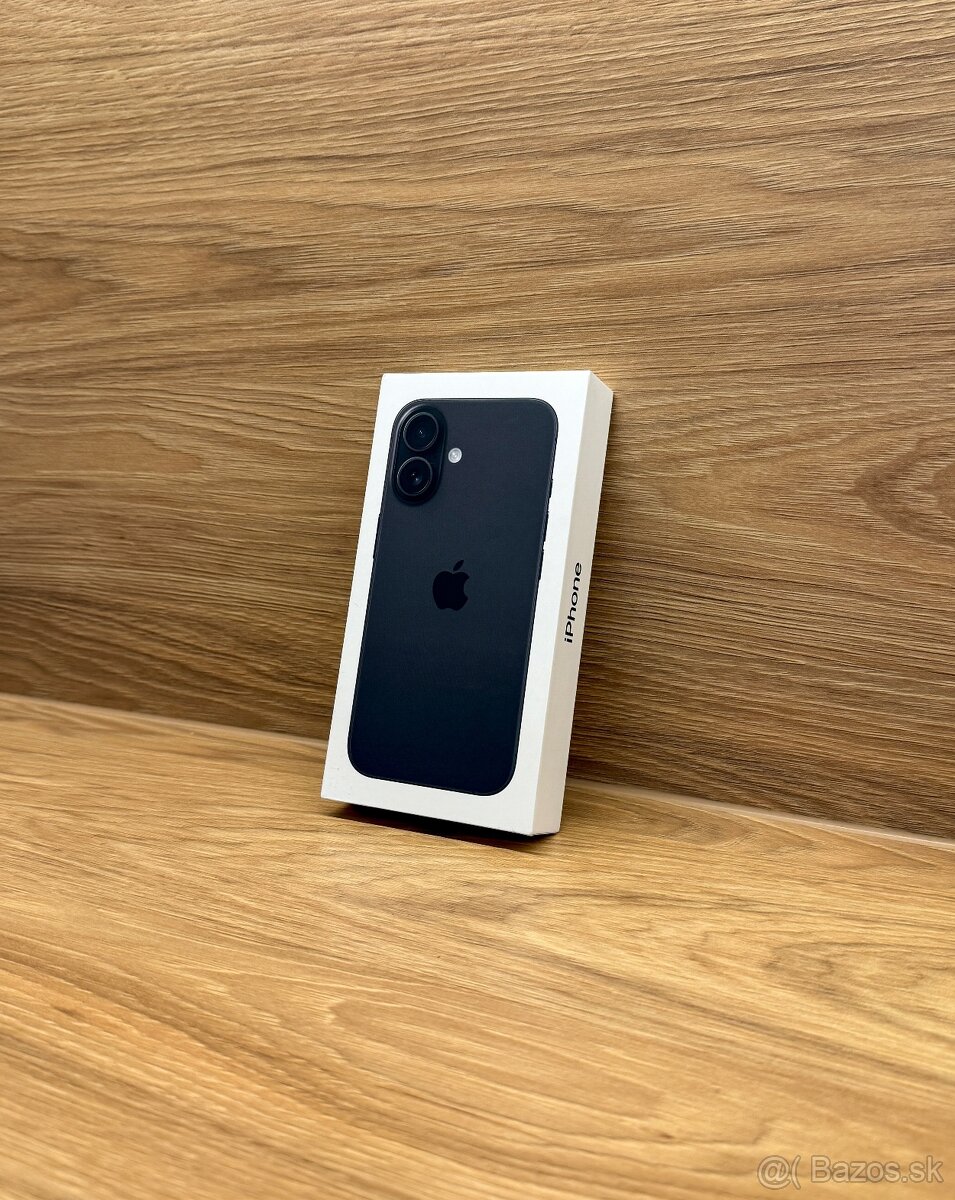 iPhone 16 128GB Black - nový, nerozbalený