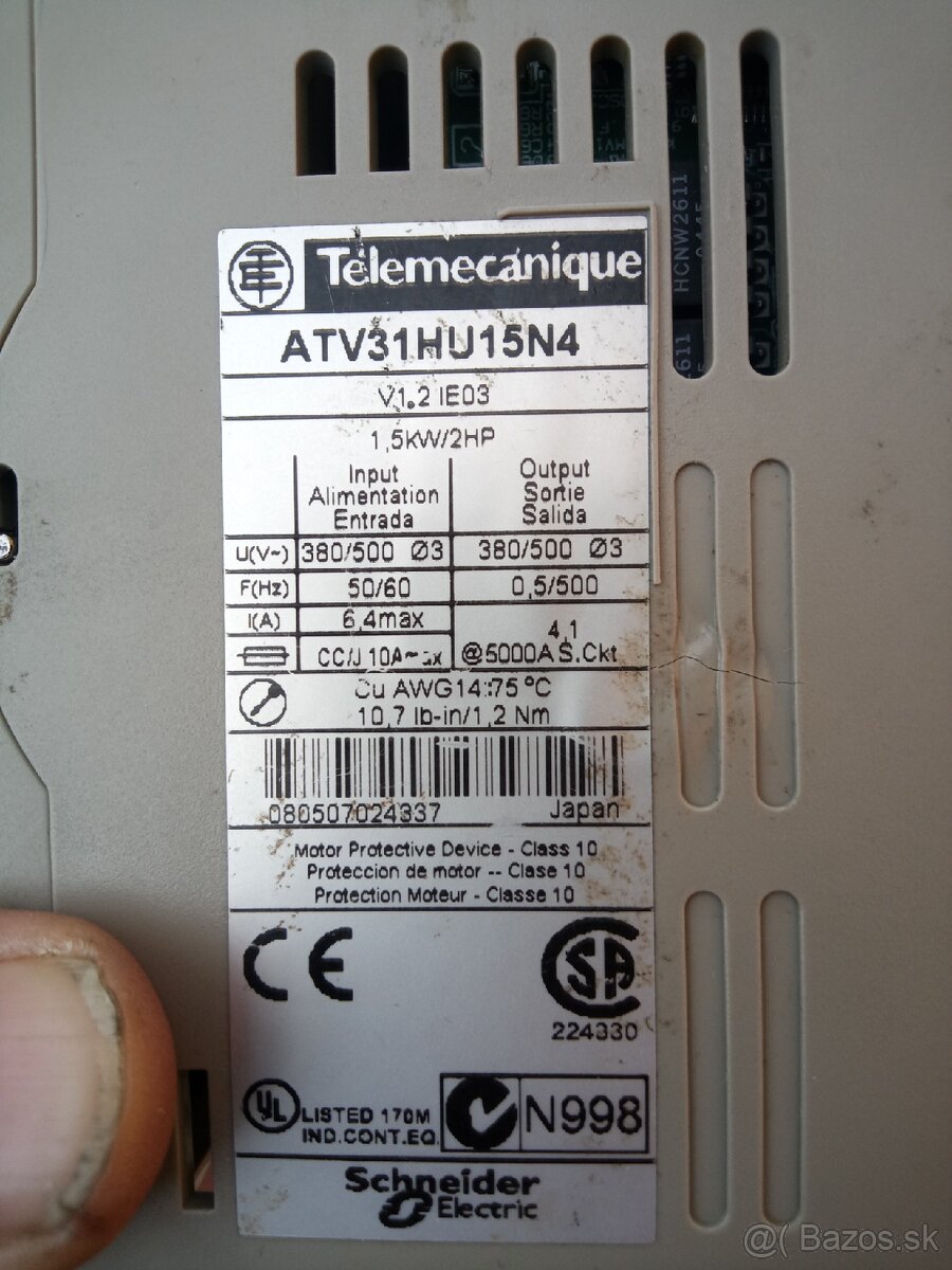 Frekvenčny menič 0,75 a 1,1kw