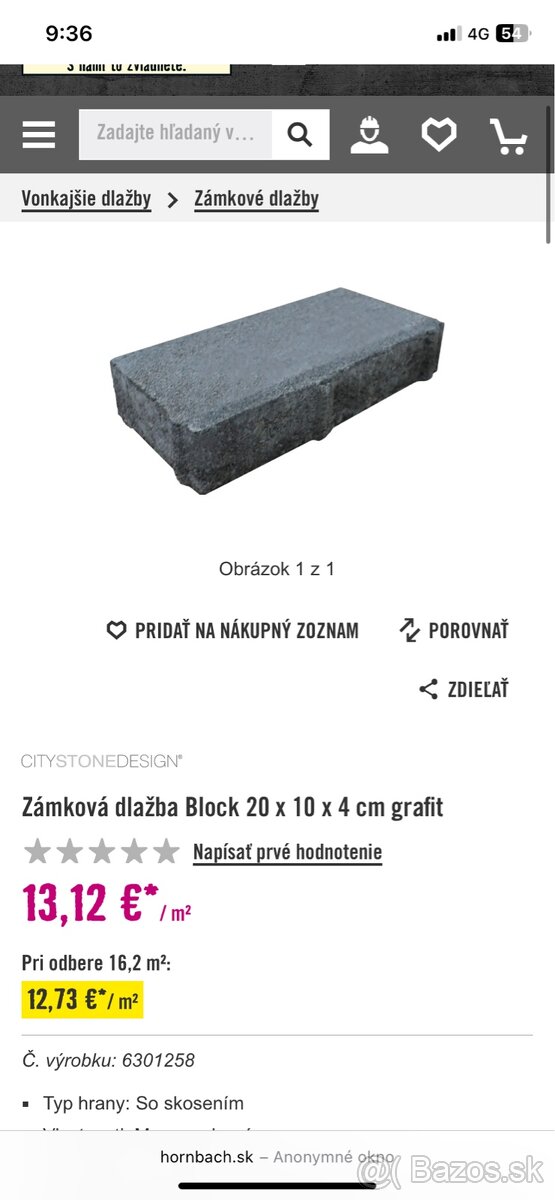 Dlažba betonová