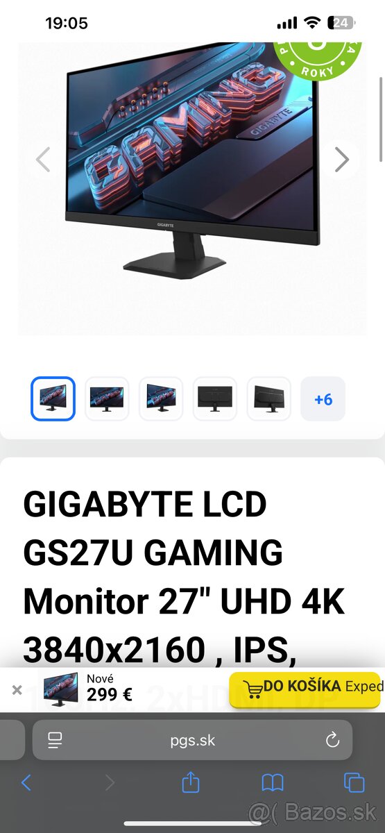 Herný monitor Gigabyte LCD 4k 160hz