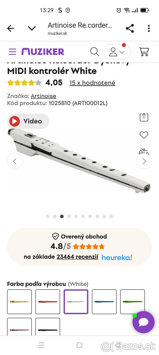 Predám elektronickú flautu Artinoise reCORDER