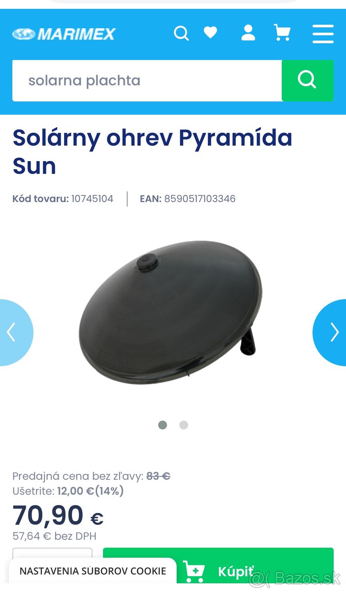 Solarny ohrev bazena