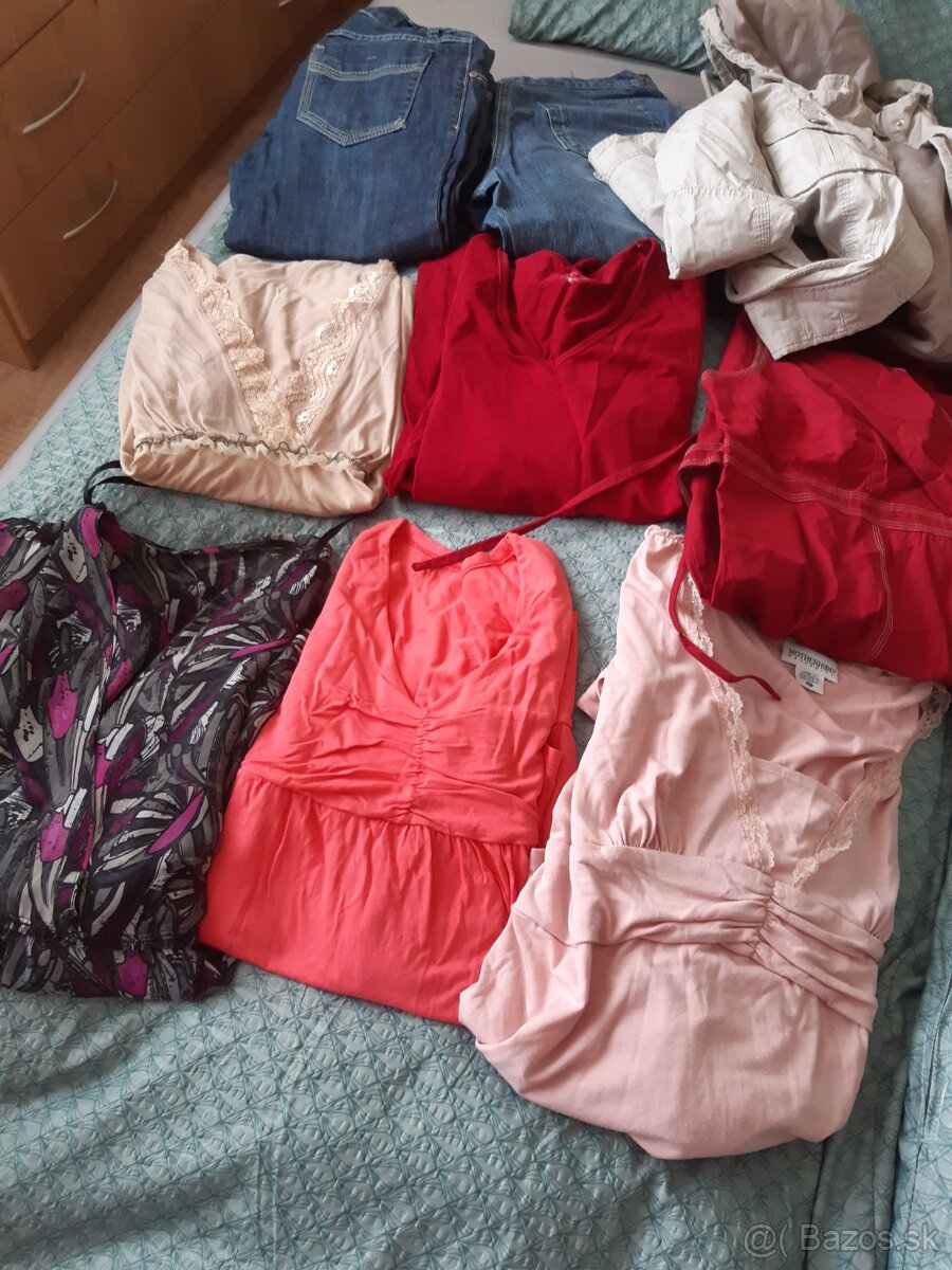 Tričká, rifle, bunda, saty
