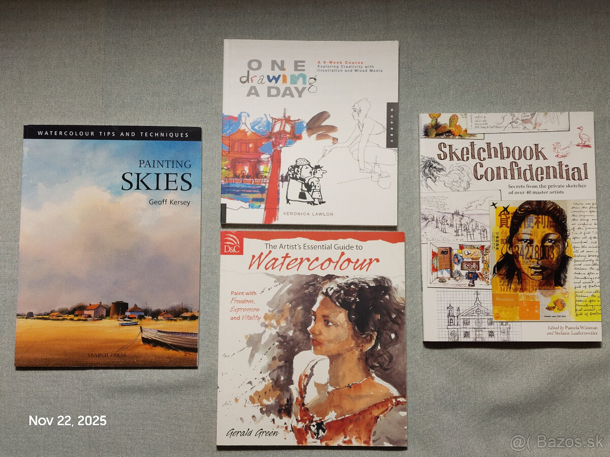 Umelecke knihy akvarel, kresba (ENG)