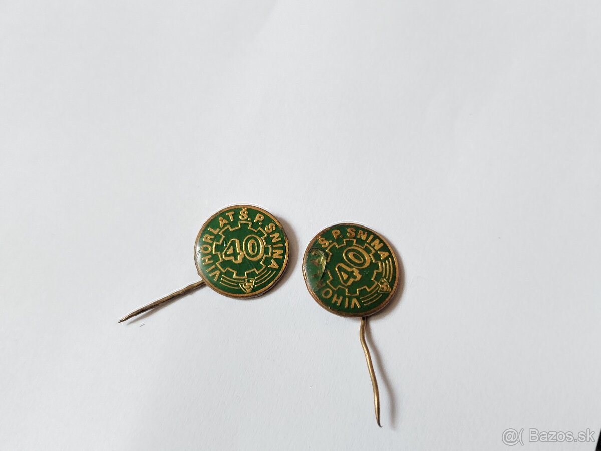 Predám 2x kovové zberateľské odznaky