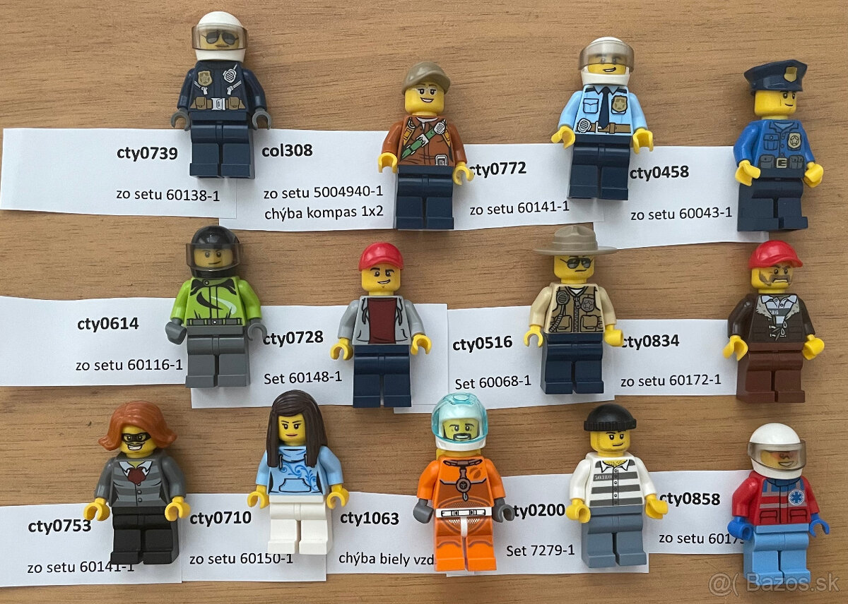 rôzne LEGO minifigúrky