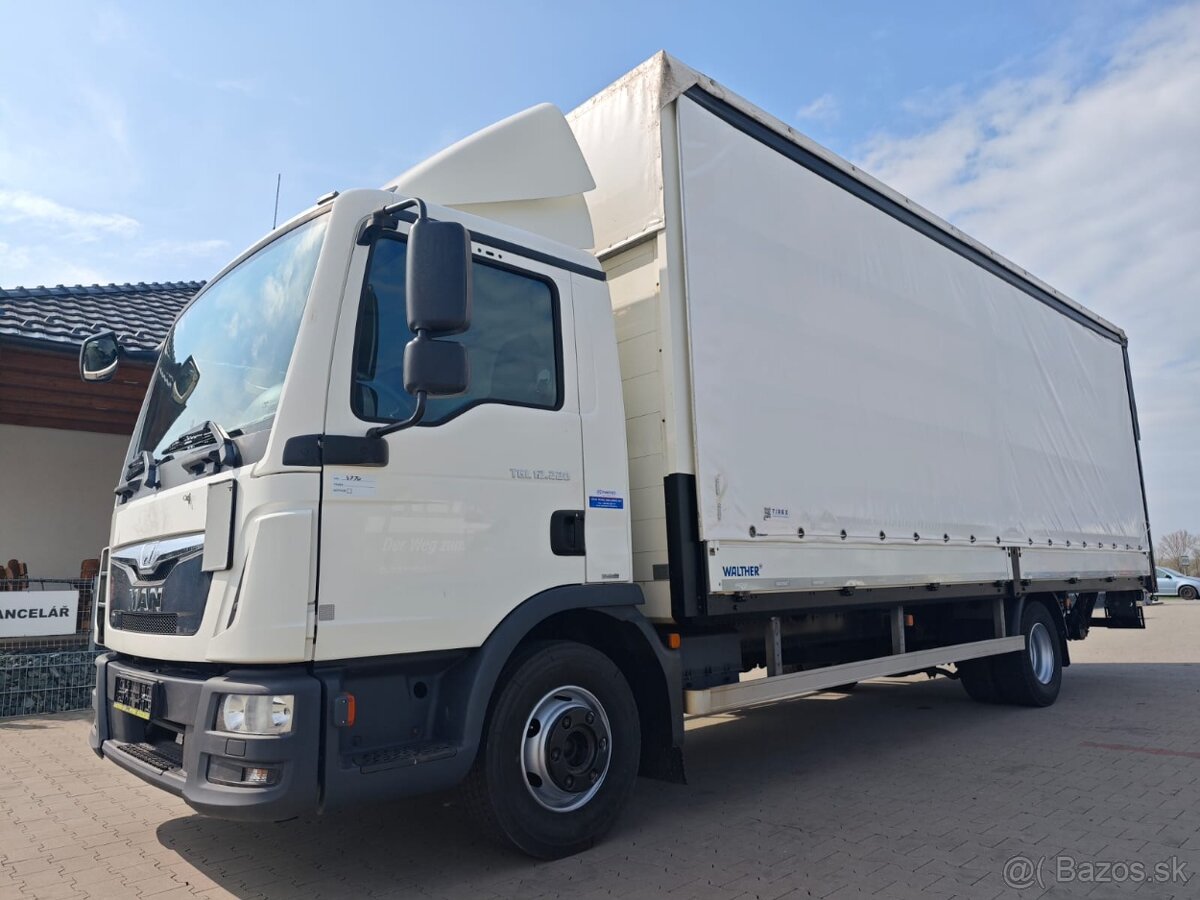 MAN TGL 12.220, 18 PAL., KLIMA, ČELO, 3 x shrnovačka