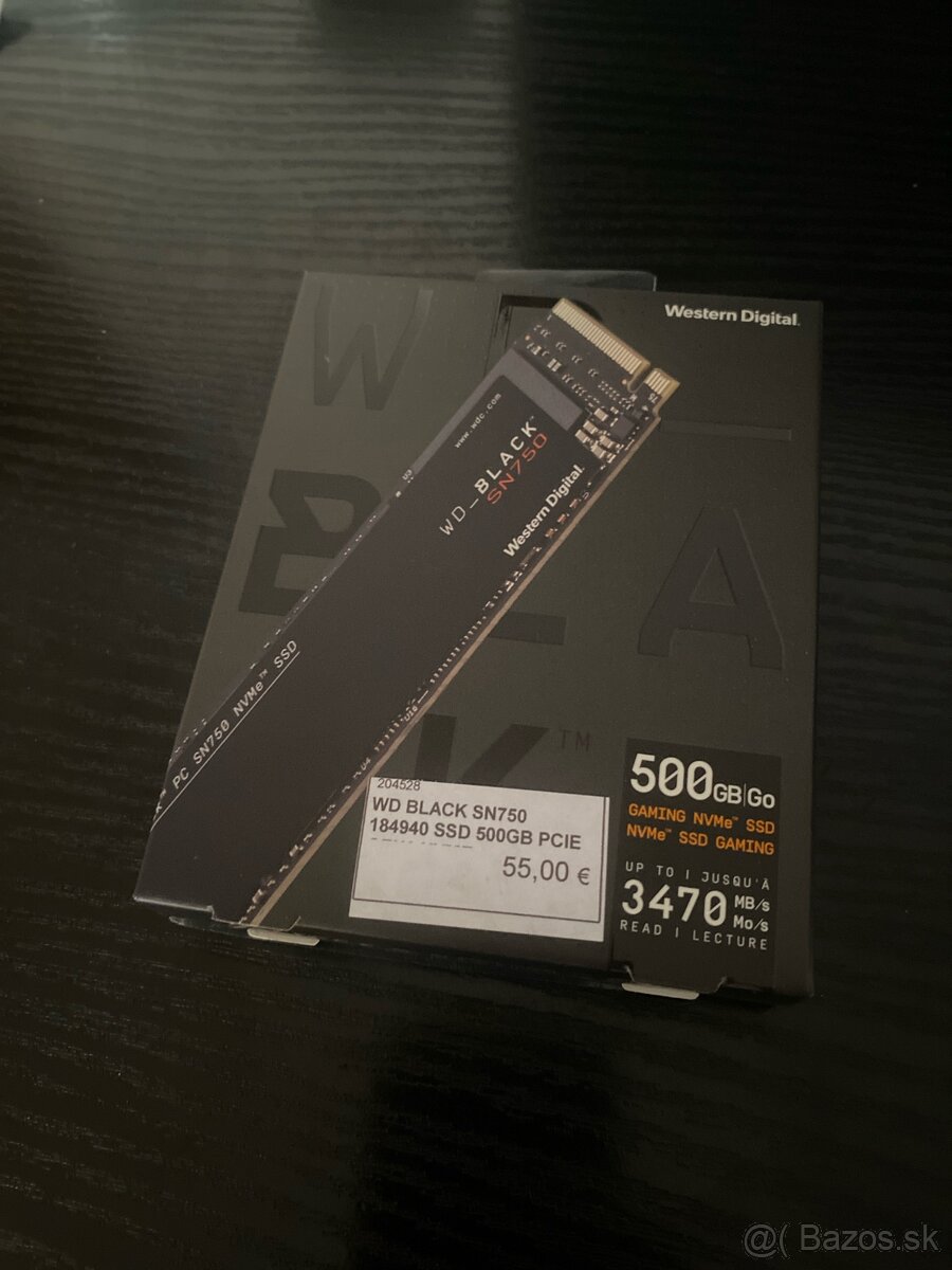 Western Digitál ssd SN750 500gb