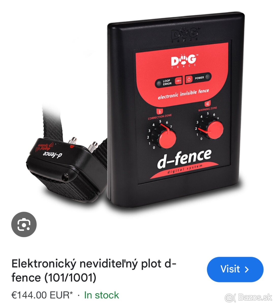 Elektrický ohradník pre psa d-fence