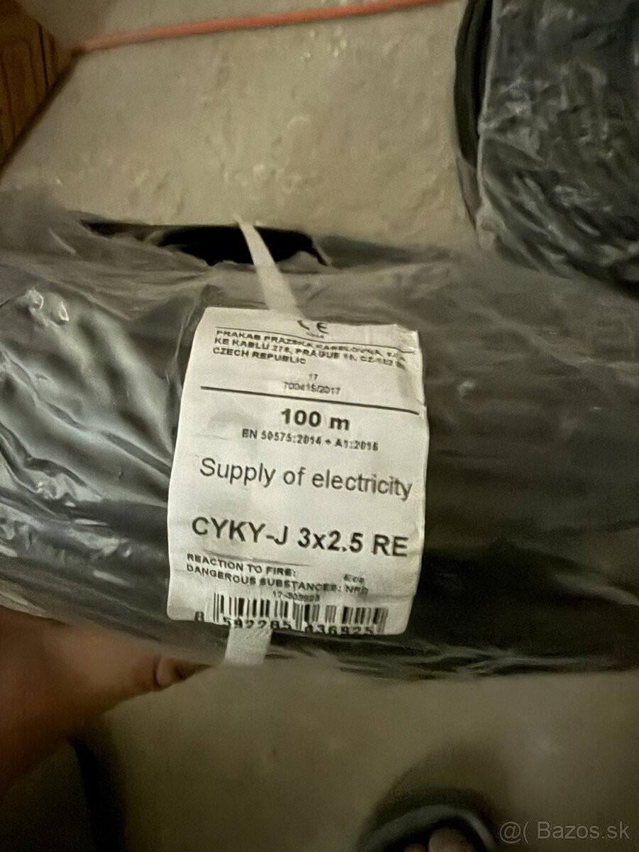 Kábel CYKY-J 3x2,5 RE