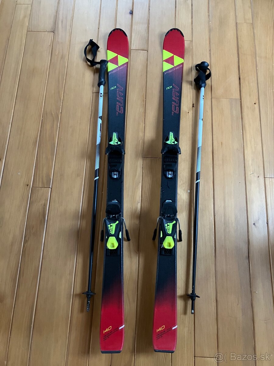 Detské lyže + palice, lyžiarky