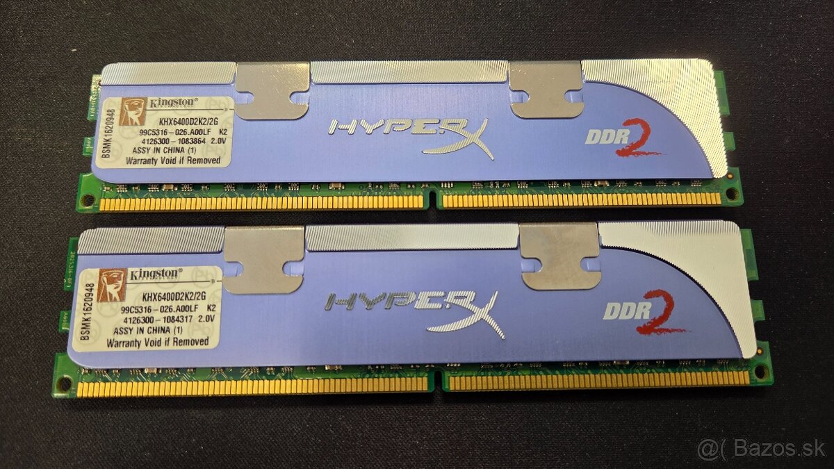 predam 2x 2GB DDR2 800MHz Kingston HyperX
