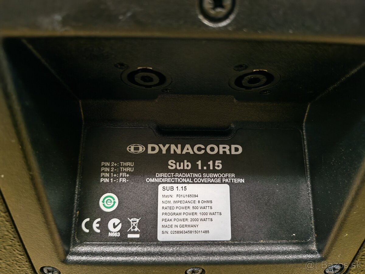 Dynacord Sub 15.1 500watt